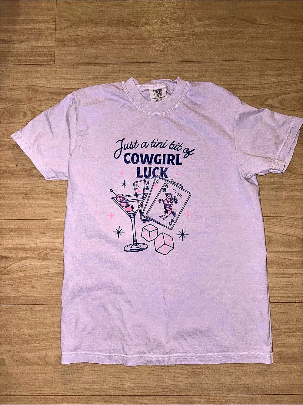 Cowgirl Tuff Graphic Short Sleeve Tee in Purple Size Small